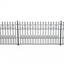 小区围墙铁艺天鹅颈栏杆 别墅侧门 家用楼梯阳台扶手 (定制联系客服)