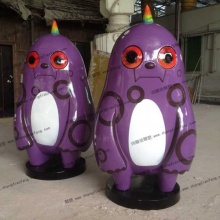 【卡通动物雕塑】一款紫色卡通动物雕塑广场摆件带你走进玻璃钢雕塑制