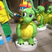 【卡通都动物雕塑】玻璃钢卡通龟雕塑,不一样的龟,一样的玻璃钢工艺-