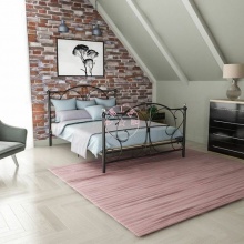 金属床双**号床垫 简约欧美铁艺公寓床 木制排骨床架 黑色白色