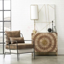 金属靠背扶手沙发组合 环绕栏杆式 商务接待会客座椅