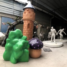 广州尚雕坊玻璃钢门头雕塑儿童版卡通主题乐园装饰-户外门头装饰