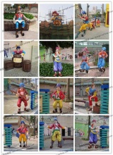 【主题公园】深圳上河坊购物乐园玻璃钢人偶雕塑-主题公园