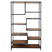 开放式鞋店展示架,卧室简约的铁艺书柜,可多个组合使用