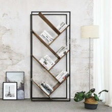 开放式创意书架,卧室,客厅的简易置地式铁艺置物架(方形)定制