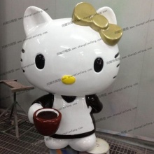 【卡通人物】咖啡店里的有一个咖啡玻璃钢hellokitty猫雕塑的故事-卡