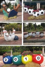 【商业街道雕塑】新款创意街道花盆-商业街道雕塑