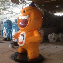 【卡通动物雕塑】**大笑玻璃钢卡通公仔雕塑与你抢出镜机会,你会让