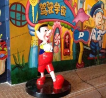 【卡通人物】 玻璃钢匹诺曹雕塑,一款迪士尼卡通匹诺曹造型雕塑-卡通