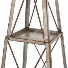 3层金属服装店展示架,立式置地铁艺置物架,顶部农舍风车旋转架