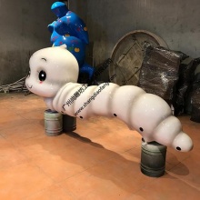 尚雕坊玻璃钢动物雕塑蚕宝宝户外景观园林农场装饰摆件定制形象-仿真
