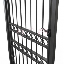 欧式铁艺花园侧门 钝箭头菱形格钻石装饰 矩形锁扣 居家小铁门