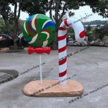 【美陈装饰】棒棒糖美陈玻璃钢雕塑商场步行街dp点装饰美陈摆件-商业