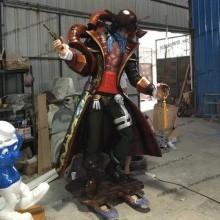 【科幻影视人物】加勒比雕塑会动会发光的杰克船长玻璃钢人物大型摆件