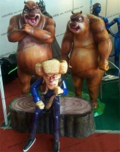 【动画影视人物】熊出没主题雕塑——光头强,熊大熊二,嘟嘟,吉吉,毛毛