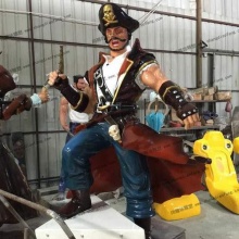 【科幻影视人物】加勒比海盗船长大型玻璃钢人物雕塑摆件影视道具来袭