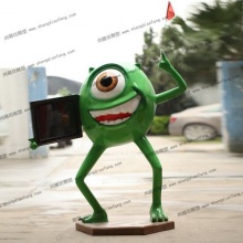 【动画影视人物】不同色彩的玻璃钢大眼仔雕塑有不同的性格,他们还对