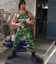 【影视人物】玻璃钢史泰龙雕塑摆件高2.21m**道具摆件-科幻影视人物