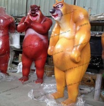 【动物影视人物】熊出没熊二雕塑——憨厚可爱,力大无穷,比较聪明却好