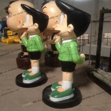 【动画影视人物】哆啦a梦主题雕塑之帅气富家公子小夫雕塑-动画影视人