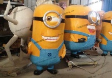 【动画影视人物】小黄人斯图尔特雕塑——有塌塌的中分头发小黄人vs没