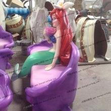 【动画影视人物】玻璃钢捧花美人鱼女王雕塑驾到-动画影视人物