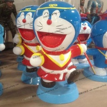 【动画影视人物】噔噔噔,孙悟空造型玻璃钢机器猫雕塑腾空翻出-动画影