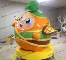 【动画影视】果宝特攻果冻三剑客老大,橙子形象的橙留香雕塑-动画影视