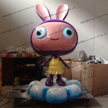 【动画影视人物】布鲁精灵之小兔子形象拉拉玻璃钢雕塑,紫色的皮肤,长