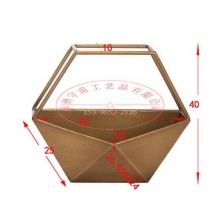 多功能几何形状金属温室栽培盆 室内金属钻石型花盆
