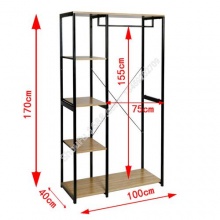 多功能商场鞋店四层铁艺展示柜组合居家服装店服装架