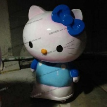 【卡通人物】在一个时代广场里的玻璃钢hellokitty猫雕塑开设一场百猫