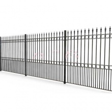 别墅铁艺高锻铁栏杆 双箭头小区家用楼梯阳台扶手 简约小户型后门 (定