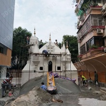 幼儿园城堡门头雕塑设计水泥直塑施工3d建模立体模型-其他造型雕塑