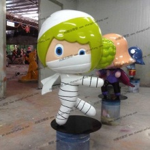 【万圣节雕塑】万圣节卡通女娃娃木乃伊玻璃钢雕塑公仔-圣诞.万圣