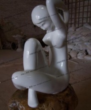 【酒店装饰】欧式抽象人物雕塑 酒店美陈装饰创意摆件-酒店装饰