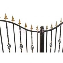 顶部起伏(钝箭头装饰,防攀爬)的铁艺护栏(适合小区,别墅,楼梯阳台)