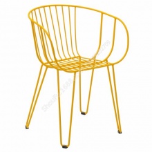 休闲靠背椅(休闲场所,咖啡吧,阳台),可堆叠且简约的铁线脚椅子