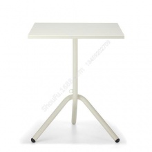 铁艺咖啡桌奶茶桌洽谈桌方形金属桌面可折叠